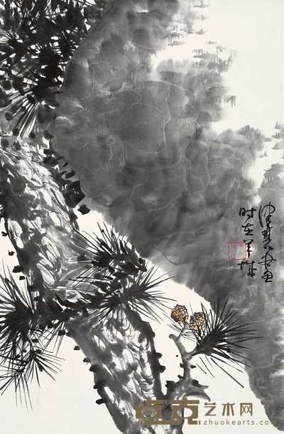 陈佩秋 松 立轴 69×45cm